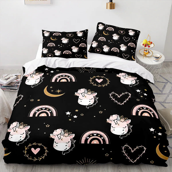 Kawaii Unicorn Bed Set